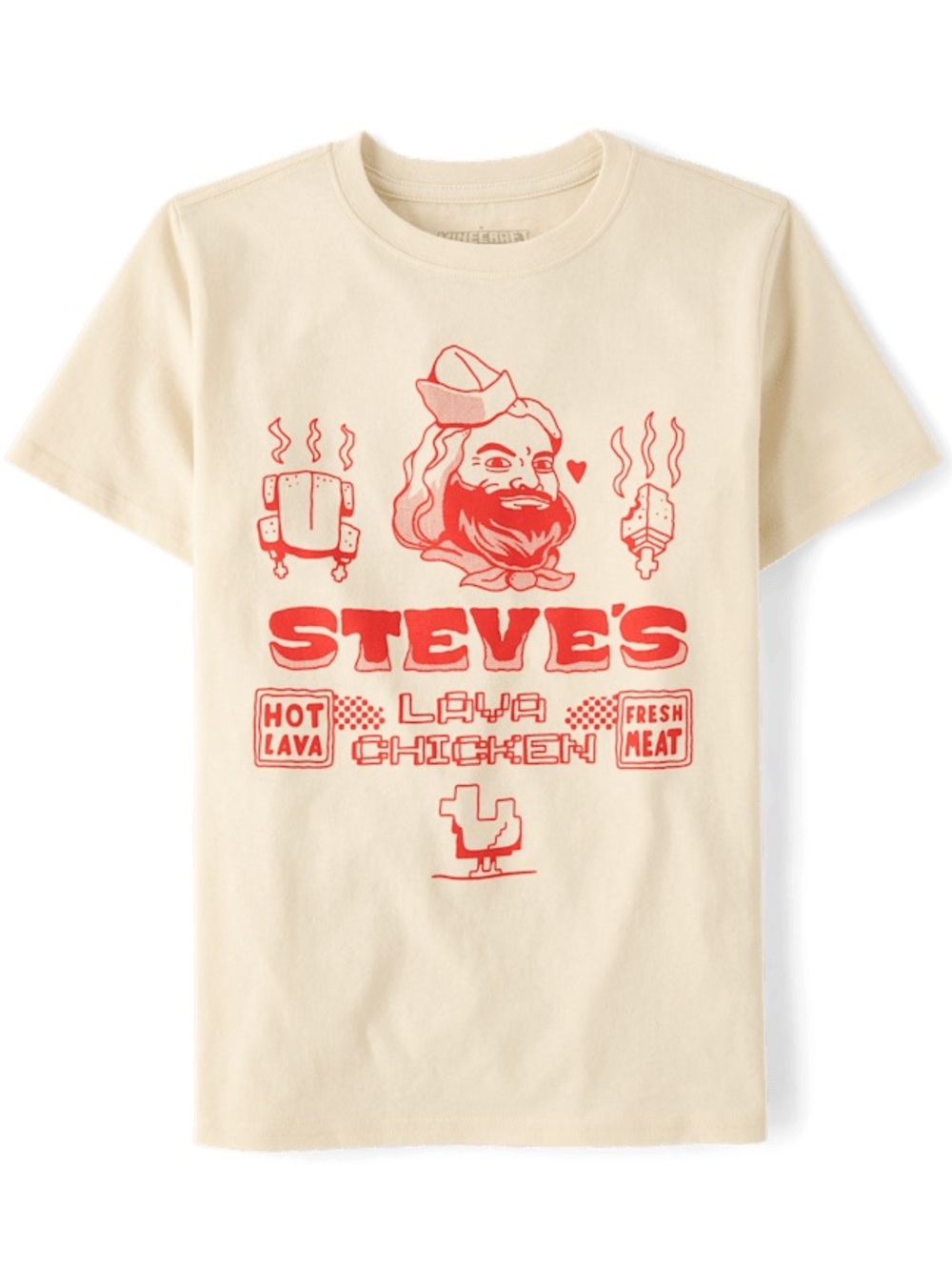 A Minecraft Movie Steve’s Lava Chicken Graphic Tee Black - Size Small
